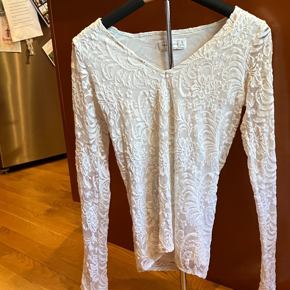 Abercrombie & Fitch White Lace Blouse